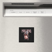 Schattige Funny Moo-deng Ba Magneet (Insitu (Vaatwasser))