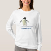 Schattige Funny Penguin Dancing Gear T-shirt (Voorkant)