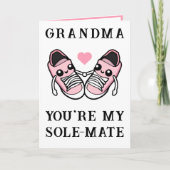 Schattige Funny Pink Shoe Grootmoeder Happy Birthd Bedankkaart (Voorkant)