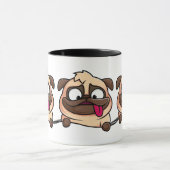 Schattige Funny Pug Dog Animal Design Mok (Midden)