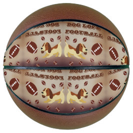 Schattige Funny Puppy Spelen Football Basketbal