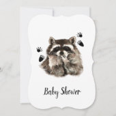 Schattige Funny Raccoon Garden Animal Baby shower Kaart (Voorkant)