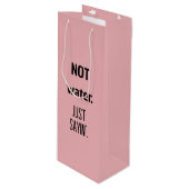 Schattige Funny Roos gekleurd Wijn Cadeautas (Voorkant Gekanteld)