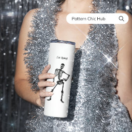 Schattige Funny Skeleton Dance Halloween Gift voor Thermosbeker