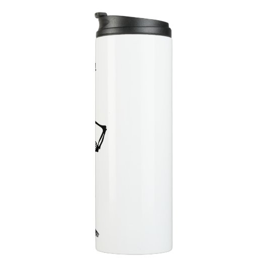 Schattige Funny Skeleton Dance Halloween Gift voor Thermosbeker (Geroteerd rechts)