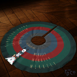 Schattige Funny Striped Donkey Llama Sheep geperso Kerstboom Rok