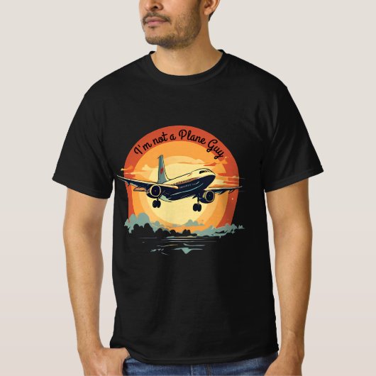 Schattige Funny Sunset Flight Vliegtuig Citaten T-shirt (Voorkant)