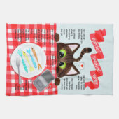 Schattige Funny Tabby Cat Theedoek (Horizontaal)