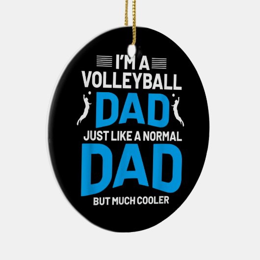 Schattige Funny Volleybal Gift Voor Papa's en Mann Keramisch Ornament (Rechts)