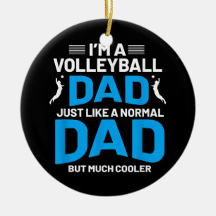 Schattige Funny Volleybal Gift Voor Papa's en Mann Keramisch Ornament