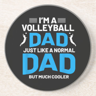 Schattige Funny Volleybal Gift Voor Papa's en Mann Zandsteen Onderzetter