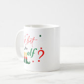 Schattige Funny What the ELF Christmas Stocking St Koffiemok (Voorkant links)