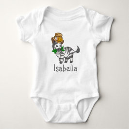 Schattige Funny Wildlife Zebra Pet Bladeren Baby N Romper