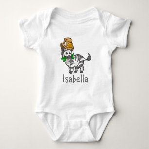 Schattige Funny Wildlife Zebra Pet Bladeren Baby N Romper