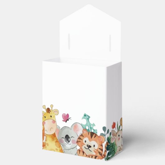 Schattige Funny Woodland Animals Baby shower Bedankdoosjes (Geopend)