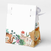 Schattige Funny Woodland Animals Baby shower Bedankdoosjes (Achterkant)