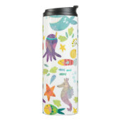 Schattige Funny Zee Animals Thermosbeker (Gedraaid links)