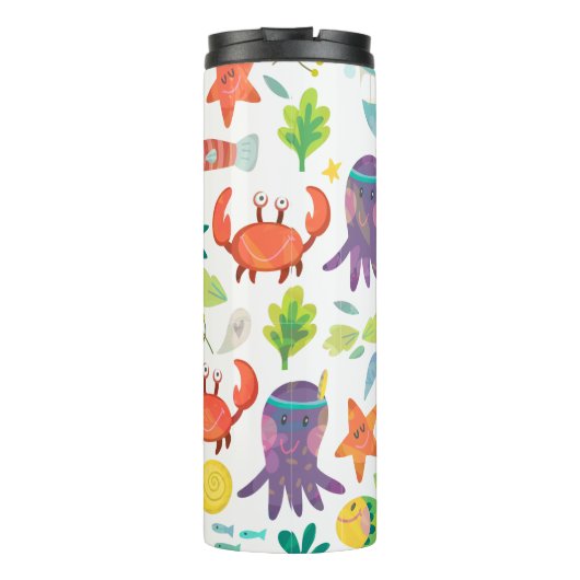 Schattige Funny Zee Animals Thermosbeker (Achterkant)