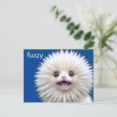 Schattige Fuzzy Creature Briefkaart (Staand voorkant)