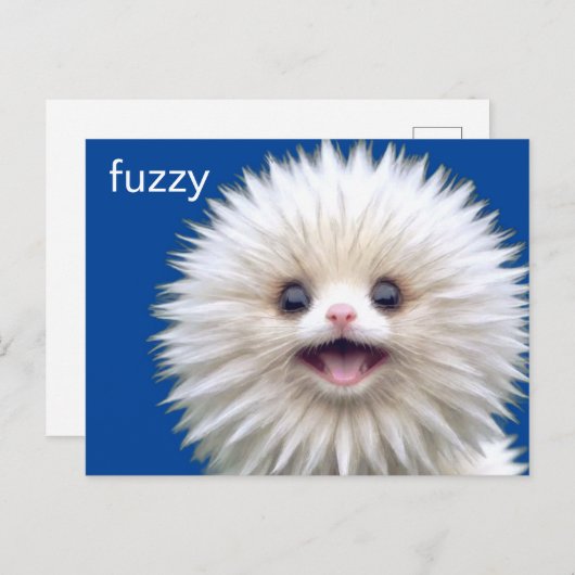 Schattige Fuzzy Creature Briefkaart (Voorkant / Achterkant)