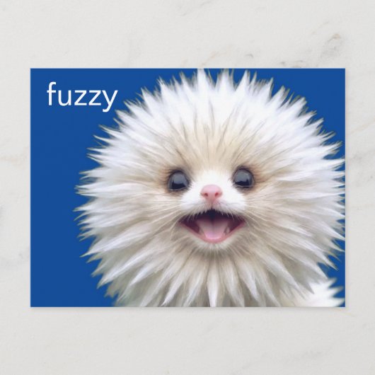 Schattige Fuzzy Creature Briefkaart (Voorkant)