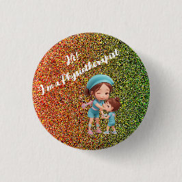 Schattige Fysiotherapeut Badge Button