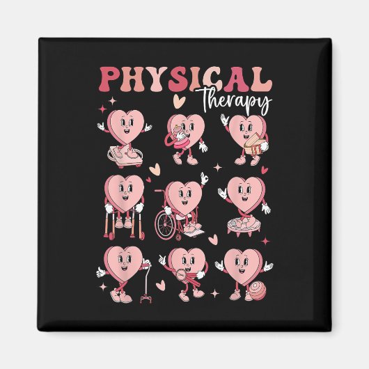 Schattige Fysiotherapie Valentijnsdag Pt Pta Pedia Magneet (Voorkant)