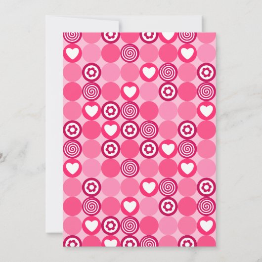 Schattige Galentine’s Day Brunch Roze Hart en Bloe Kaart (Achterkant)