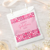 Schattige Galentine’s Day Pink Heart and Flower Pa Bedankzakje (Geknipt)