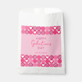Schattige Galentine’s Day Pink Heart and Flower Pa Bedankzakje (Voorkant)