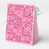 Schattige Galentine's Day Roze Hart en Bloem Patro Bedankdoosjes (Achterkant)