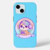 Schattige Gamer Girl Kawaii Dog With Wings in Baby Case-Mate iPhone Case (Achterkant)