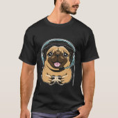 Schattige Gaming Hond Videogame PC Computer Videog T-shirt (Voorkant)