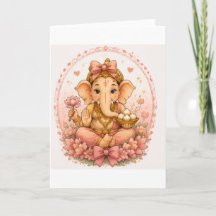 Schattige Ganesha Ganesh Chaturthi-festival Kaart