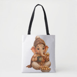 Schattige Ganesha Ganesh Chaturthi-festival Tote Bag