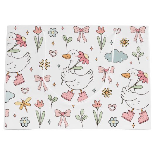 Schattige Gans Groot Cadeauzakje (Voorkant)