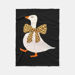 Schattige Gans Tante Luipaard Boog Grappige Dieren Fleece Deken