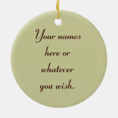 Schattige ganzen onze eerste kerstversiering keramisch ornament (Achterkant)