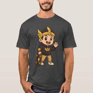 Schattige Gatotkaca moderne cartoon Indonesische W T-shirt