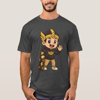 Schattige Gatotkaca moderne cartoon Indonesische W T-shirt