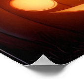 Schattige geanimeerd meisje, spookhuis en pompoene poster (Hoek)