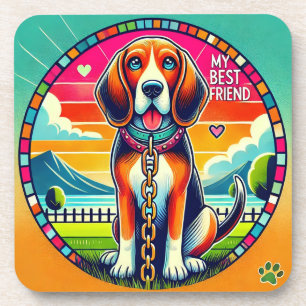 Schattige Geanimeerde Hond Bier Onderzetter