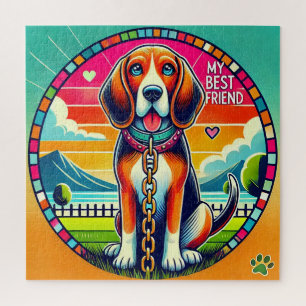 Schattige Geanimeerde Hond Legpuzzel