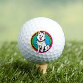 Schattige Geanimeerde Hond met Halsband Golfballen (Insitu Shirt)
