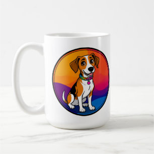 Schattige Geanimeerde Hond Met Halsband Koffiemok