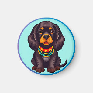 Schattige Geanimeerde Hond met Halsband Magneet