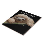 Schattige geanimeerde luiaard tegeltje (Zijkant)