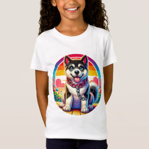 Schattige Geanimeerde Puppy met Halsband T-shirt