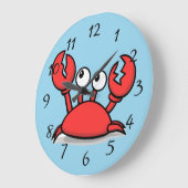 schattige geanimeerde rode krab grote klok (Hoek)