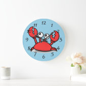 schattige geanimeerde rode krab grote klok (Huis)